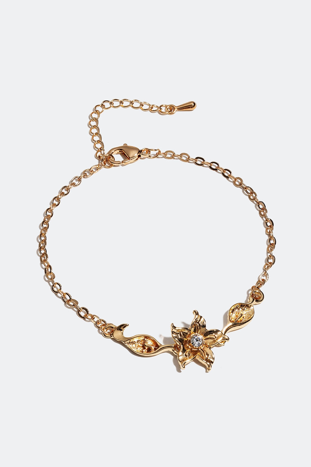 Guldfärgat armband med blomma i gruppen Smycken / Armband / Tunna hos Glitter (251001022002)