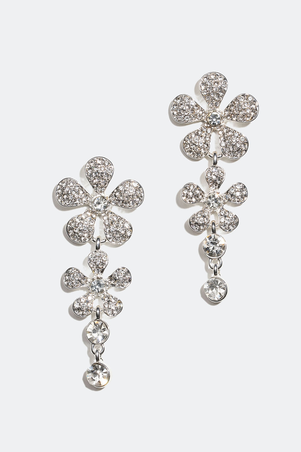Örhängen med design av blommor med glasstenar i gruppen Smycken / Örhängen hos Glitter (253006120201)