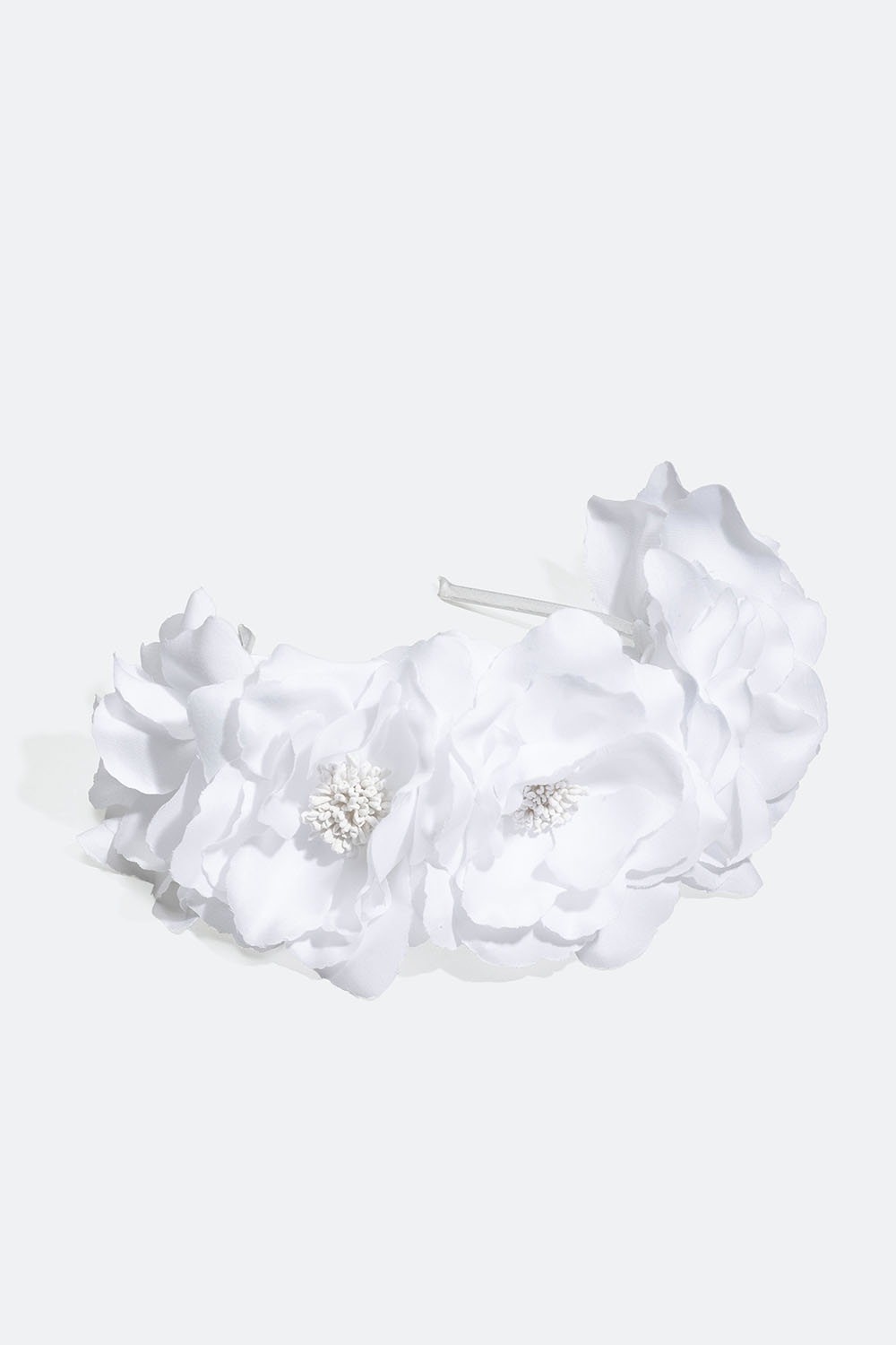 Diadem med stora vita blommor i gruppen Håraccessoarer / Diadem / Breda hos Glitter (336000553000)