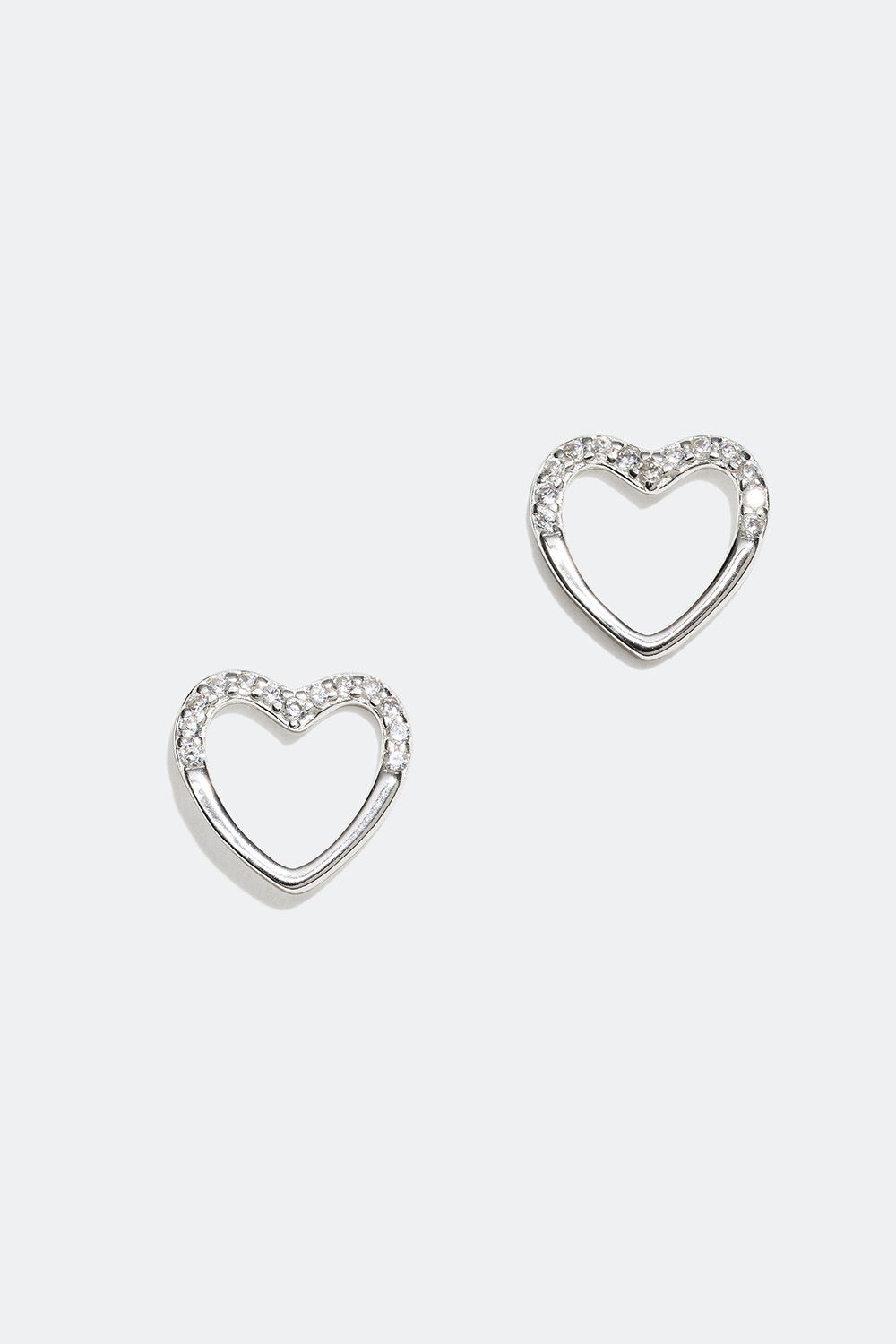 Örhängen med hjärtan i äkta silver i gruppen Äkta silver / Silverörhängen hos Glitter (553001071000)