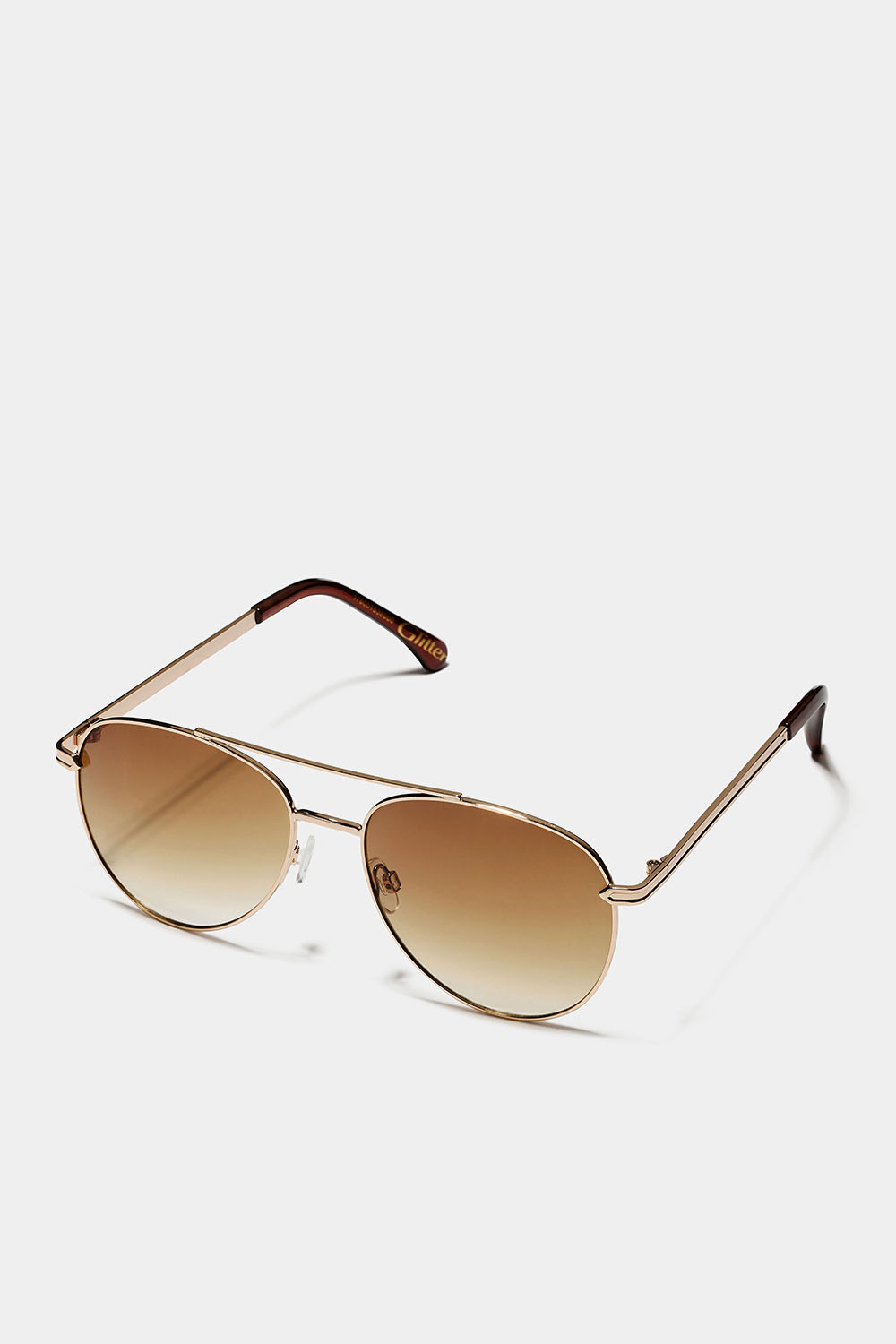 Klassiska pilotsolglasögon med bruntonade glas