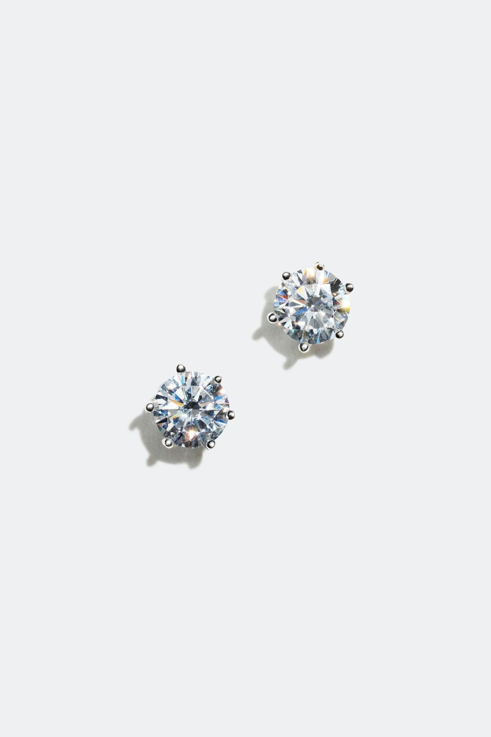 Små studs med Cubic Zircona sten, äkta silver, 0,5 cm