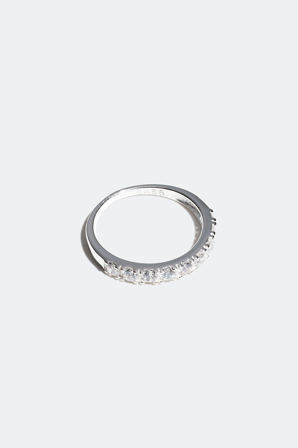 Ring i äkta silver med stenrad