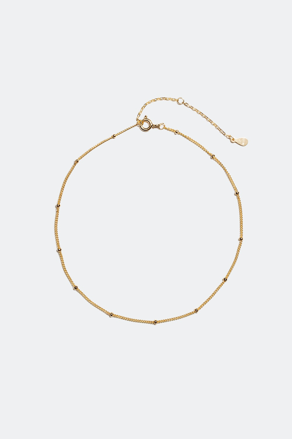 Fotlänk med dekorativa kulor förgylld med 18K guld