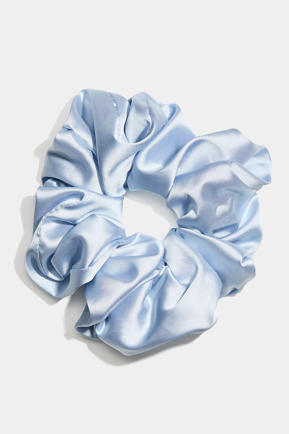 Stor ljusblå scrunchie