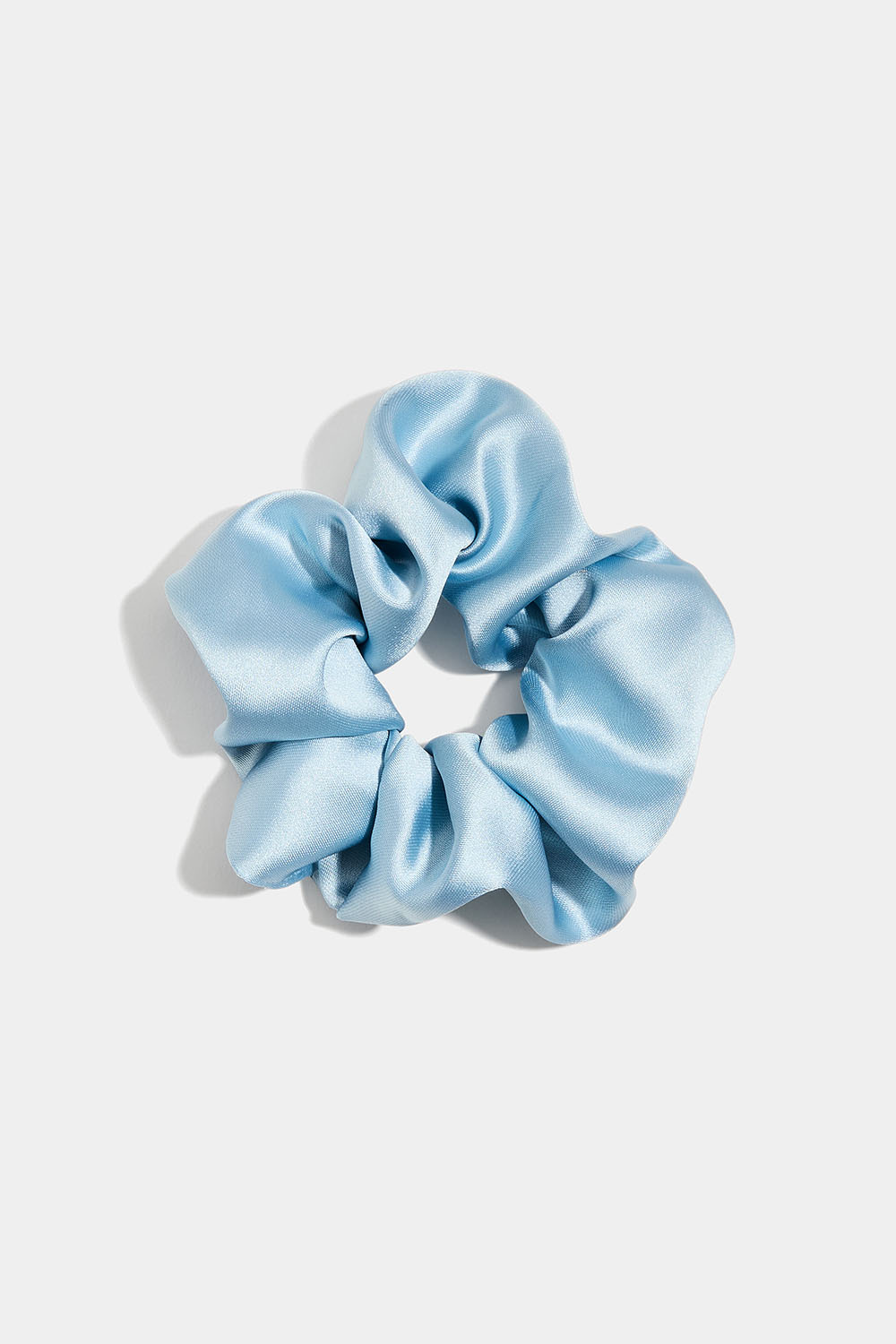 Glansig scrunchie, blå