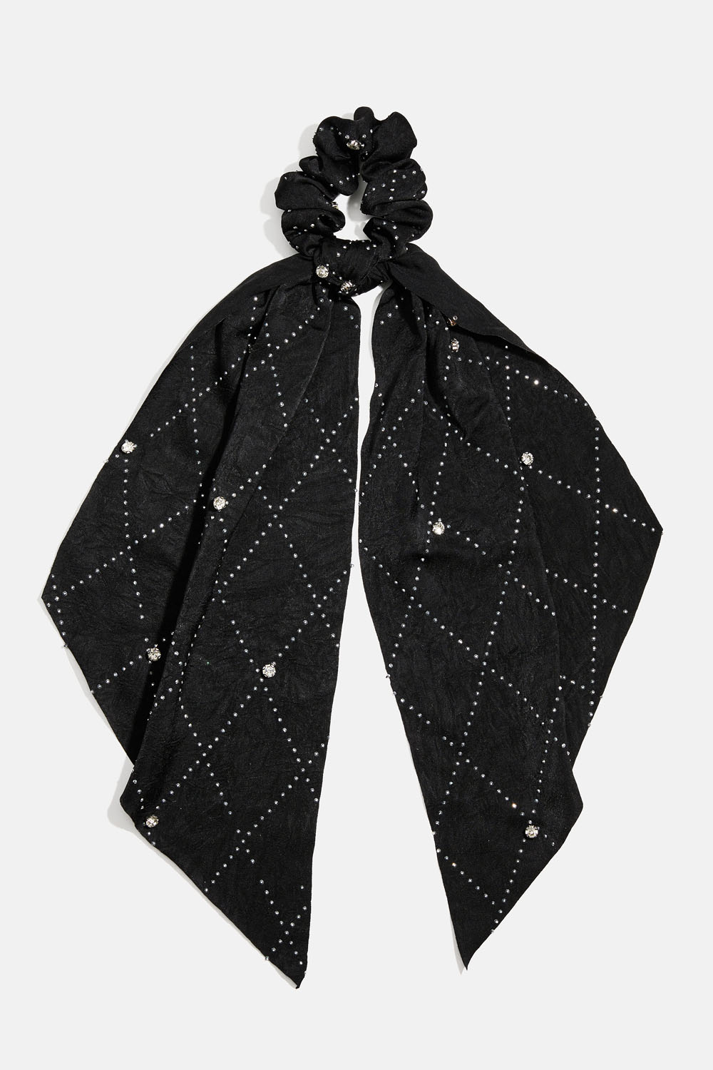 Scrunchie tail med små nitar och stenar