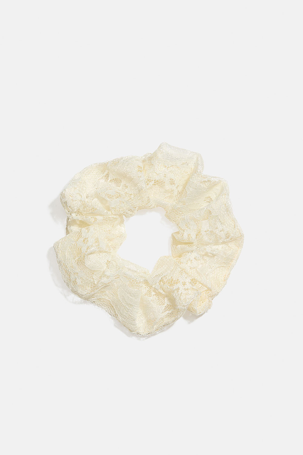 Vit scrunchie i spets