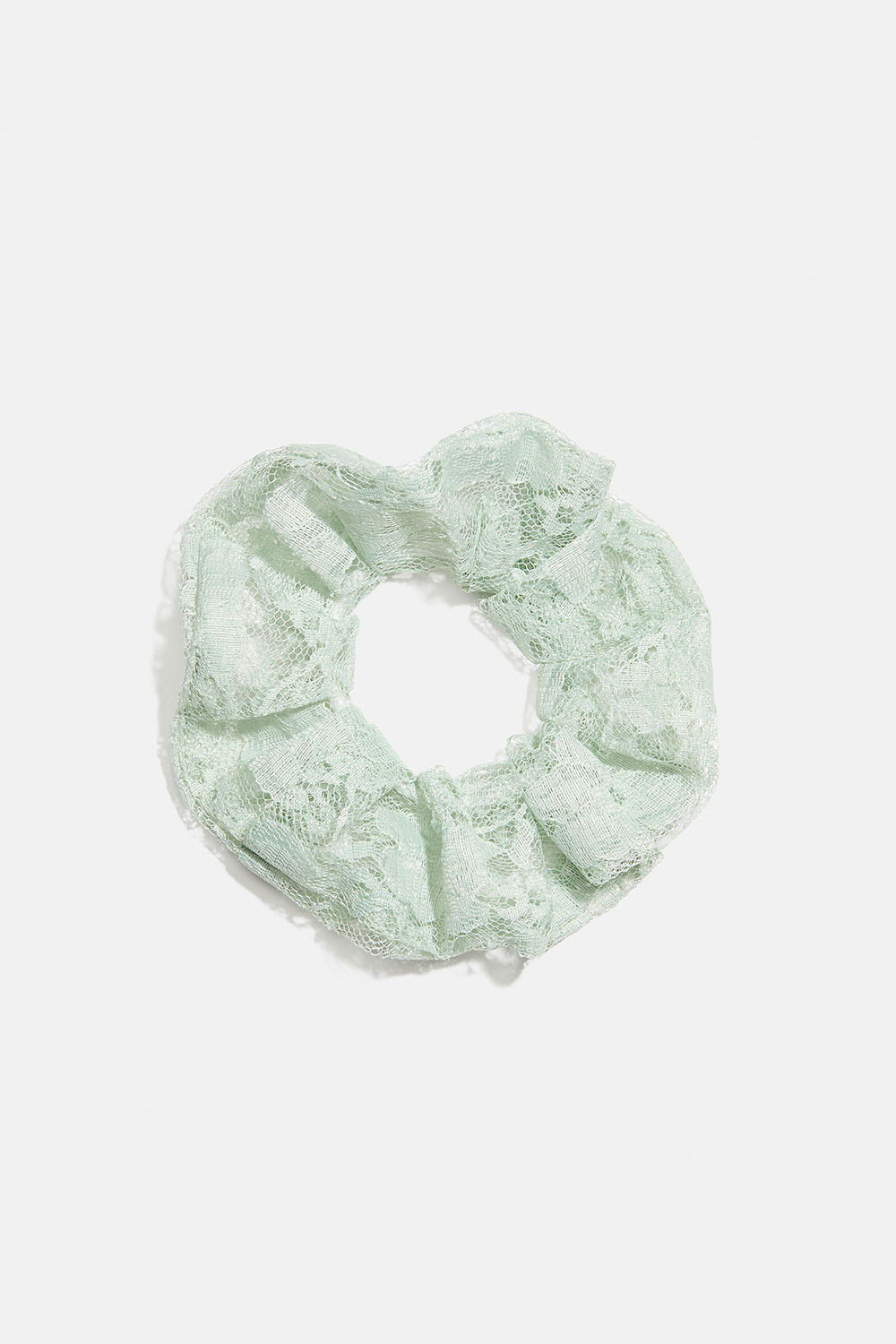 Ljusgrön scrunchie i spets