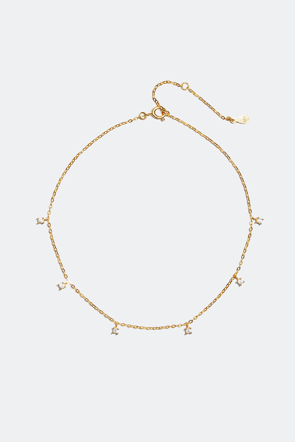 Fotlänk med Cubic Zirconia stenar förgylld med 18K guld