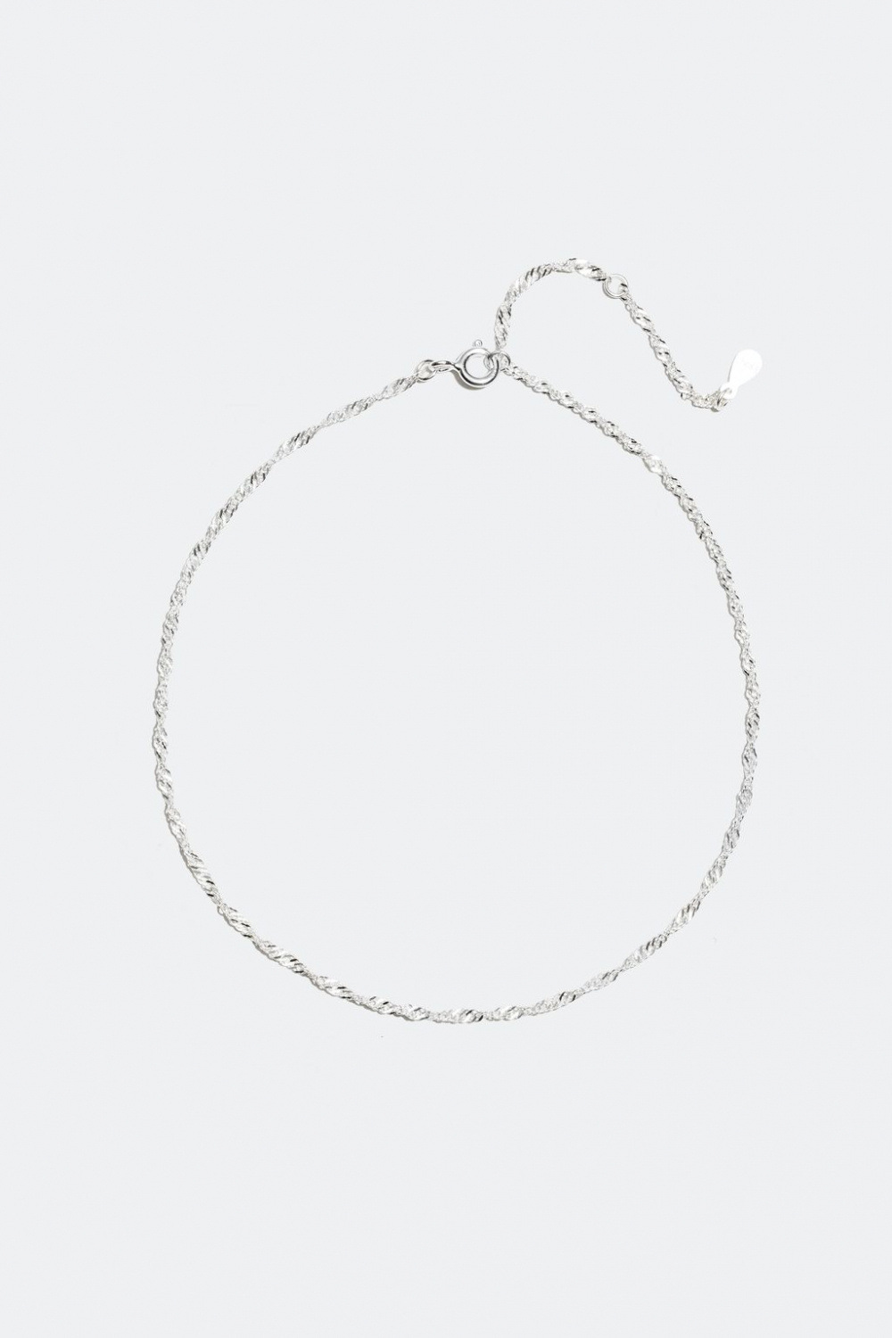 Vristlänk i silver, vriden