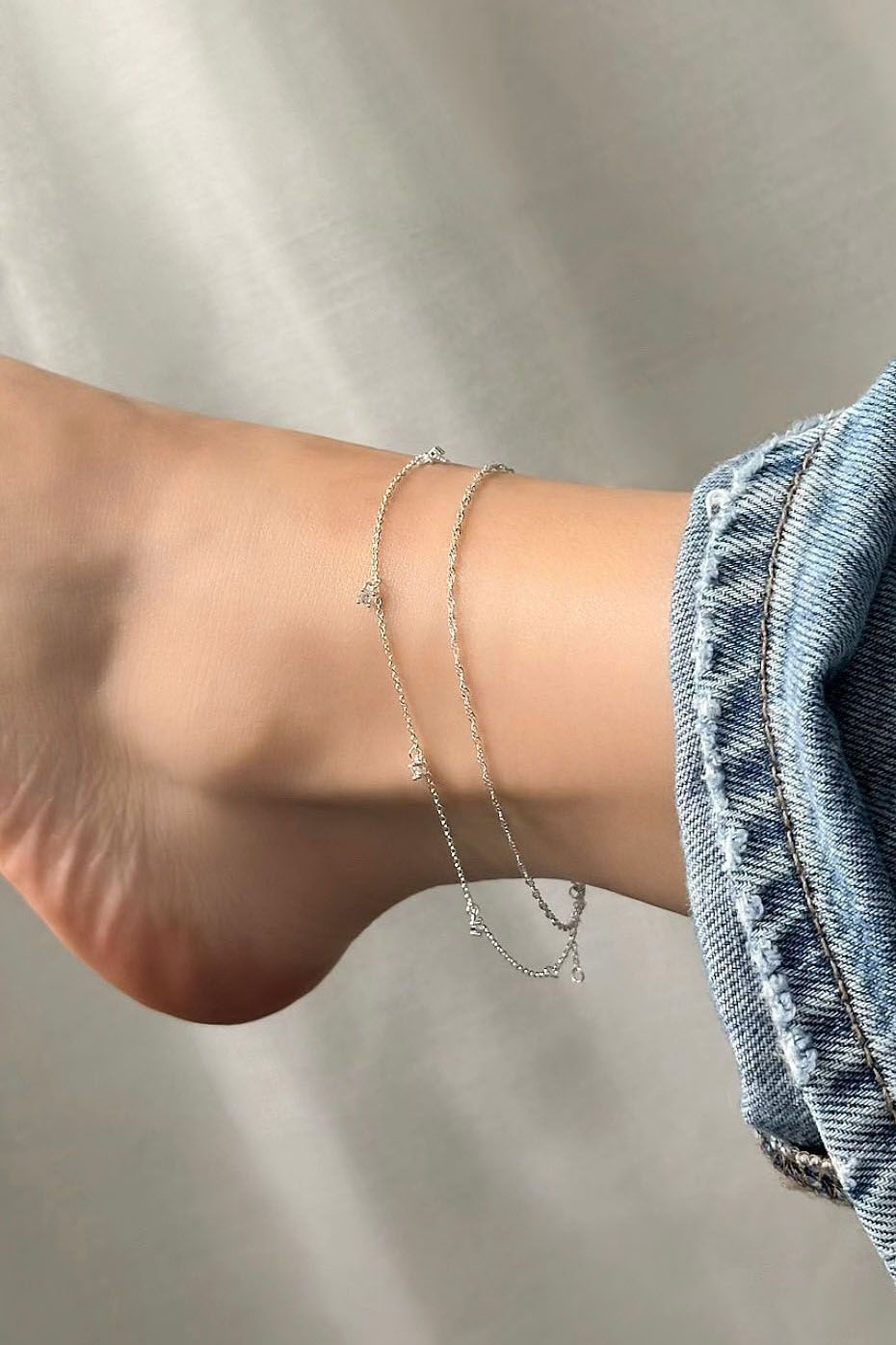 Vristlänk i silver, vriden