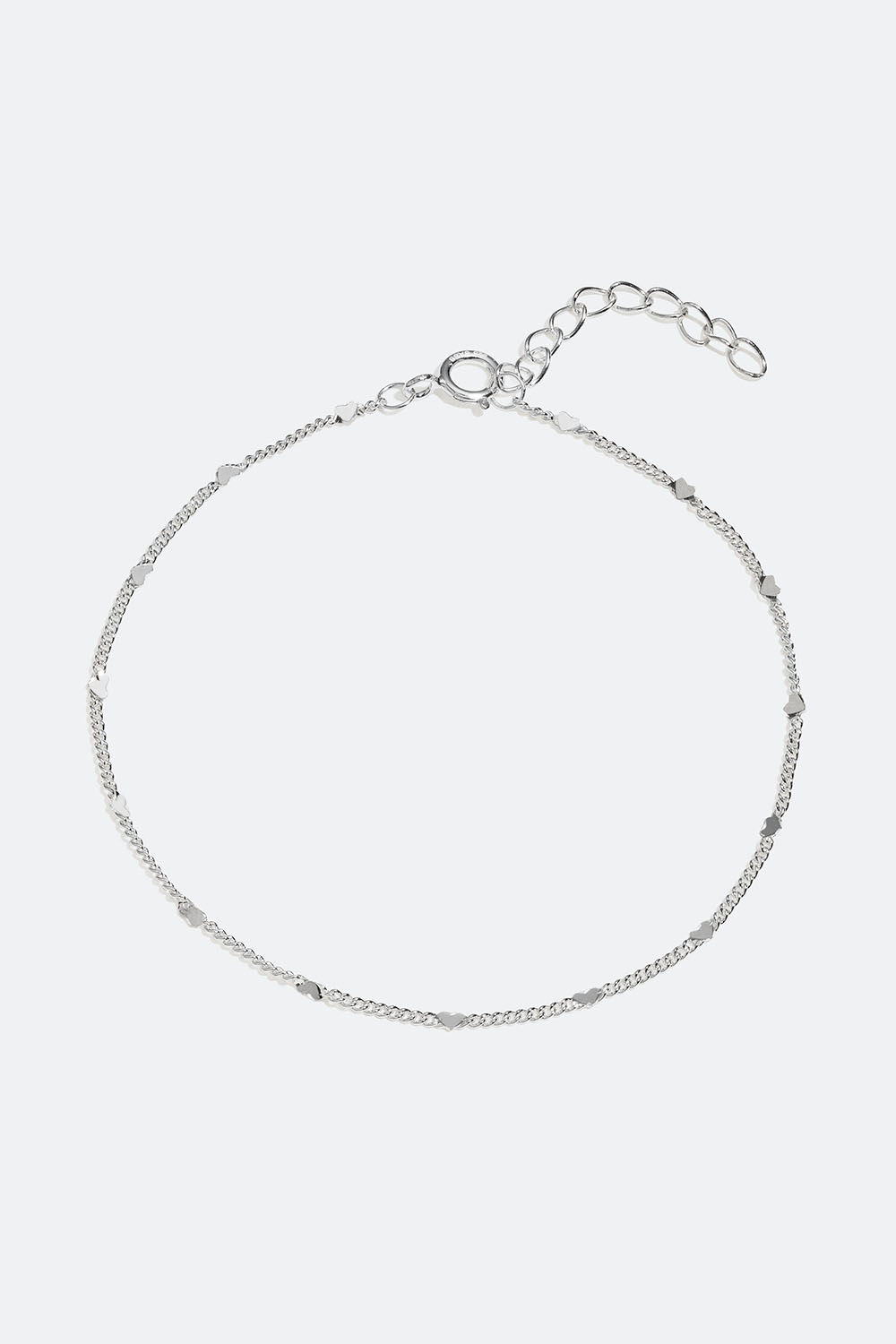 Armband i äkta silver med små hjärtan